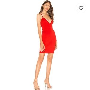 Revolve By The Way sexy red slip dress